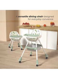 Nurtur High chair, Storage Basket, Lockable Wheels, wooden finish, with padded cushioning, Detachable Tray, footrest included - Green - pzsku/ZC89F954244AB5E64B305Z/45/_/1739868203/7b502f69-7412-4a56-af7e-2c13ec8ffe76