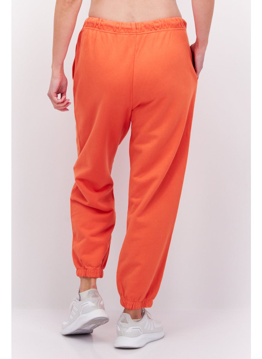 Levi's - Women Drawstring Embroidered Logo Jogger Pants, Orange - Image 1
