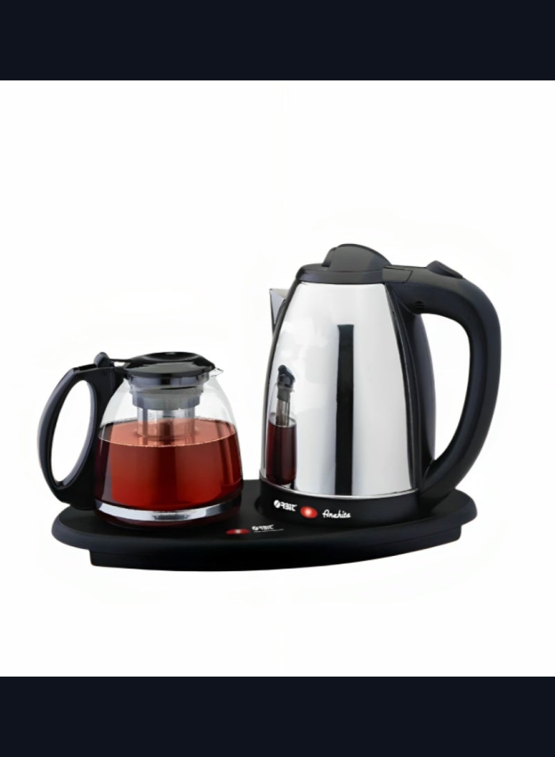 DENX Electric Kettle With Tea Tray, 2 Water Bottle, Capacity 2 Litter + 0.8 Litter Fast Boil, High-Speed Kettle, 360° Rotational Base, DX1788 - Image 4