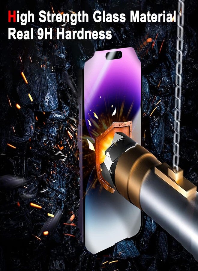 YMHML 2 Pack Compatible for iphone 14 Pro Max Privacy Screen Protector + 2 Pack iphone 14 Pro Max Camera Lens Protector, Anti Spy Tempered Glass Privacy Screen Compatible for iphone 14 Pro Max (6.7 Inch), Easy Installation - Image 3