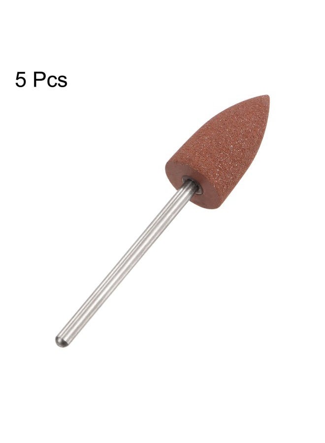 uxcell 5 Pcs Silicone Rubber Grinding Buffing Wheels 80 Grits 10mm Dia Tapered Polishing Head for Electric Rotary Tool - Image 4