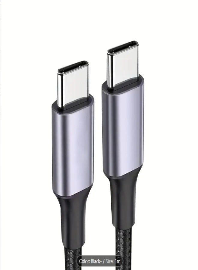 FUJISHKA 100W USB Type-C to Type-C Cable (2Meter) – Ultra-Durable Metal Housing, USB 3.1 Fast Charging & High-Speed Data Transfer, Ideal for Smartphones, Tablets, and Laptops - Image 1