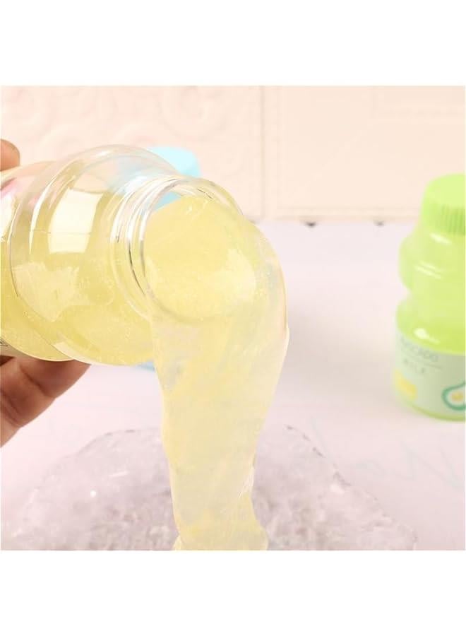Clear Slime Strawberry Jelly Slime Fluffy Slime Stretchy Crunchy Slime Bubble Slime Soft Putty Stress Relief Toy Party Favors Slime Add Ins Super Light Favor Gift and Birthday (B-Yellow) - Image 2