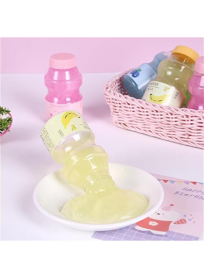 Clear Slime Strawberry Jelly Slime Fluffy Slime Stretchy Crunchy Slime Bubble Slime Soft Putty Stress Relief Toy Party Favors Slime Add Ins Super Light Favor Gift and Birthday (B-Yellow) - Image 5