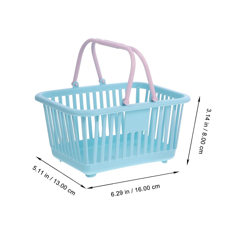 Kids Mini Shopping Basket Set 2 Pack Toy Grocery Cart For Home Storage - Image 5