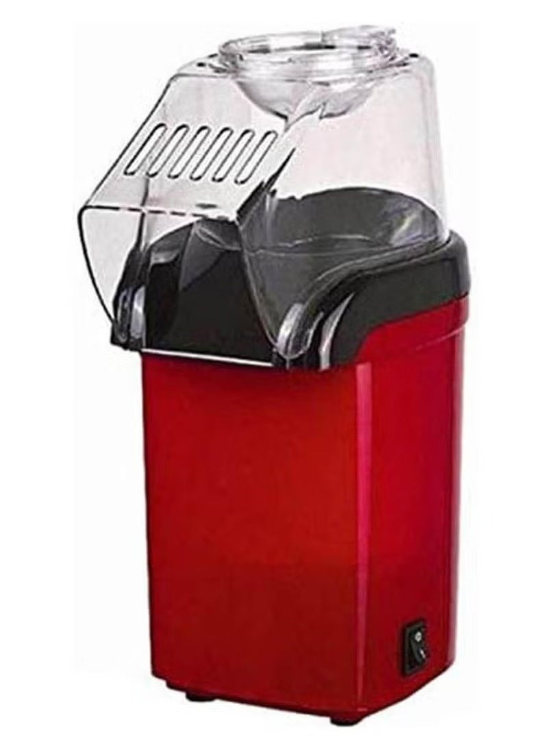 Electric Hot Air Popcorn Machine, Oil-Free, Red - Image 2
