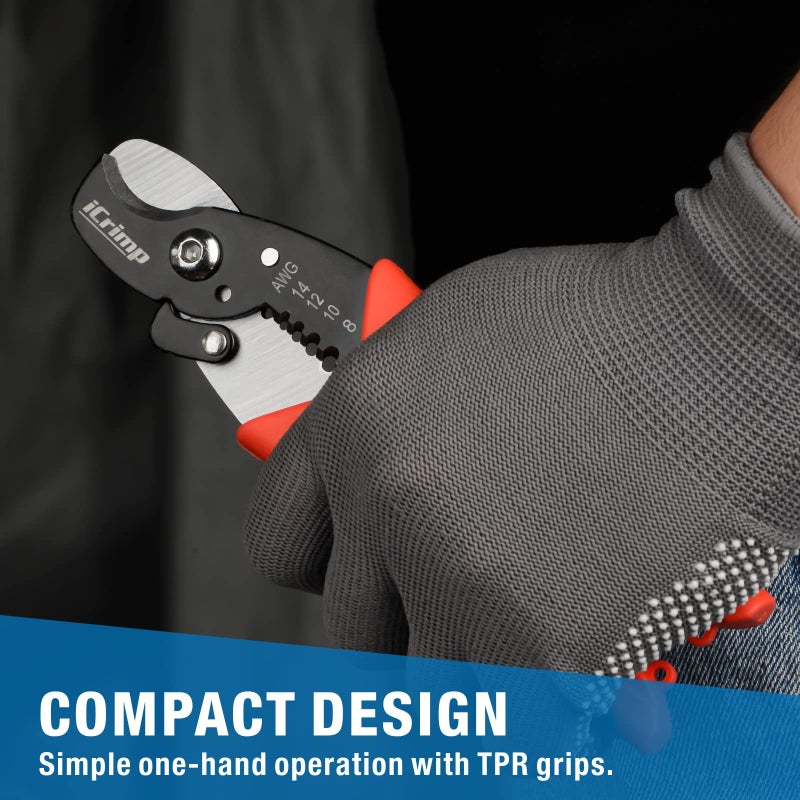 iCrimp Wire Stripper Cable Cutter 2 in 1 Multifunction Wire Cutting Tool Stripping Tool - Image 5