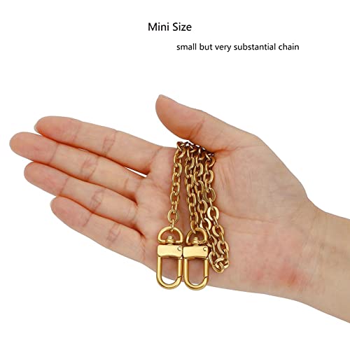 Xiazw Mini Copper Purse Chains Shoulder Crossbody Strap Bag Accessories Charm Decoration (Antique Gold,13'') - Image 4