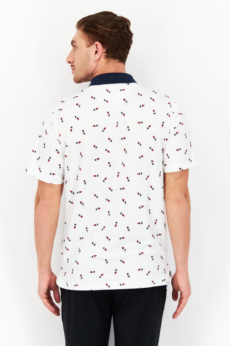 PUMA تي شيرت بولو رياضي للرجال، لياقة تدريب، مجموعة بيضاء - Image 4