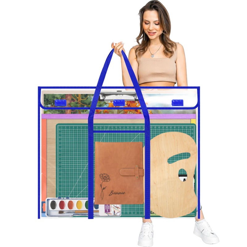 ZKOO حقيبة تخزين ملصقات لوحة الإعلانات ZKOO، حقيبة تخزين كبيرة جدًا 30" × 24"، تنظيم ورقة لوحة الإعلانات (30" × 24") - Image 1