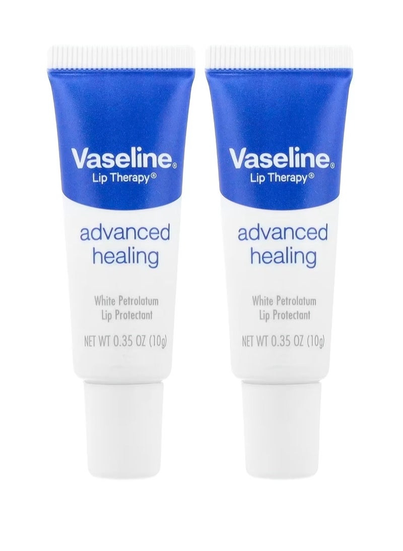 Vaseline Lip Therapy Advanced Healing 2 Tubes 0.35 oz (10 g) Each - Image 1