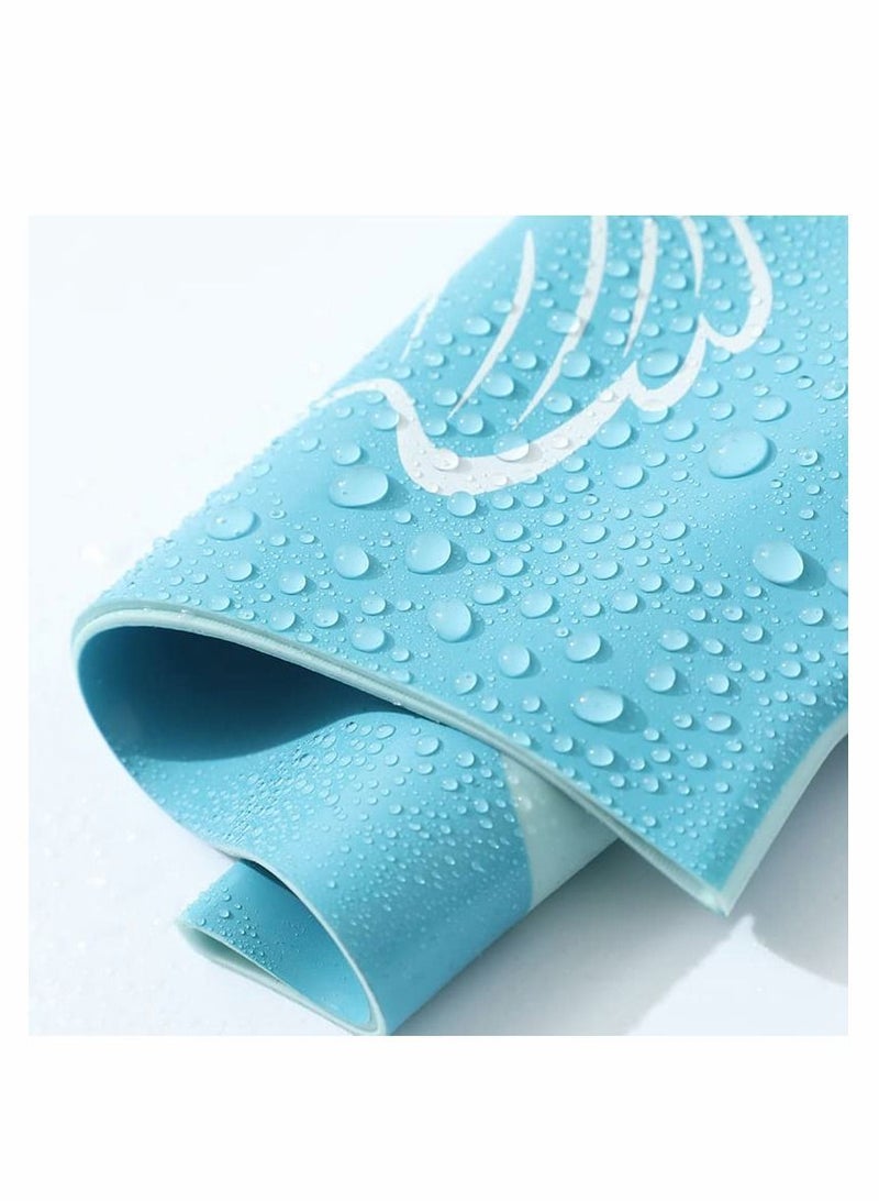 Y&D Kids Swim Cap, 2 Pcs Silicone Swimming Caps for Boys Girls Cover Ears Waterproof Bathing Cap Cartoon Hat - Image 4