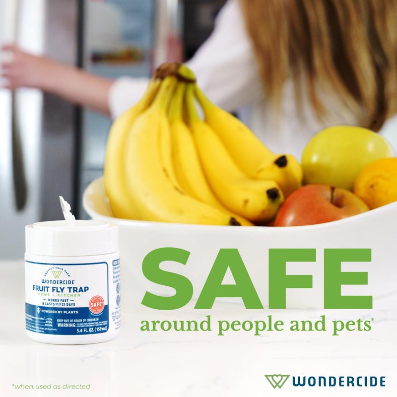 Wondercide - Fruit Fly Traps for Indoors - Fruit Fly Killer - Pet and People Safe - Made in USA & Plant Based - 5.4 oz - 2 Pack - Image 4