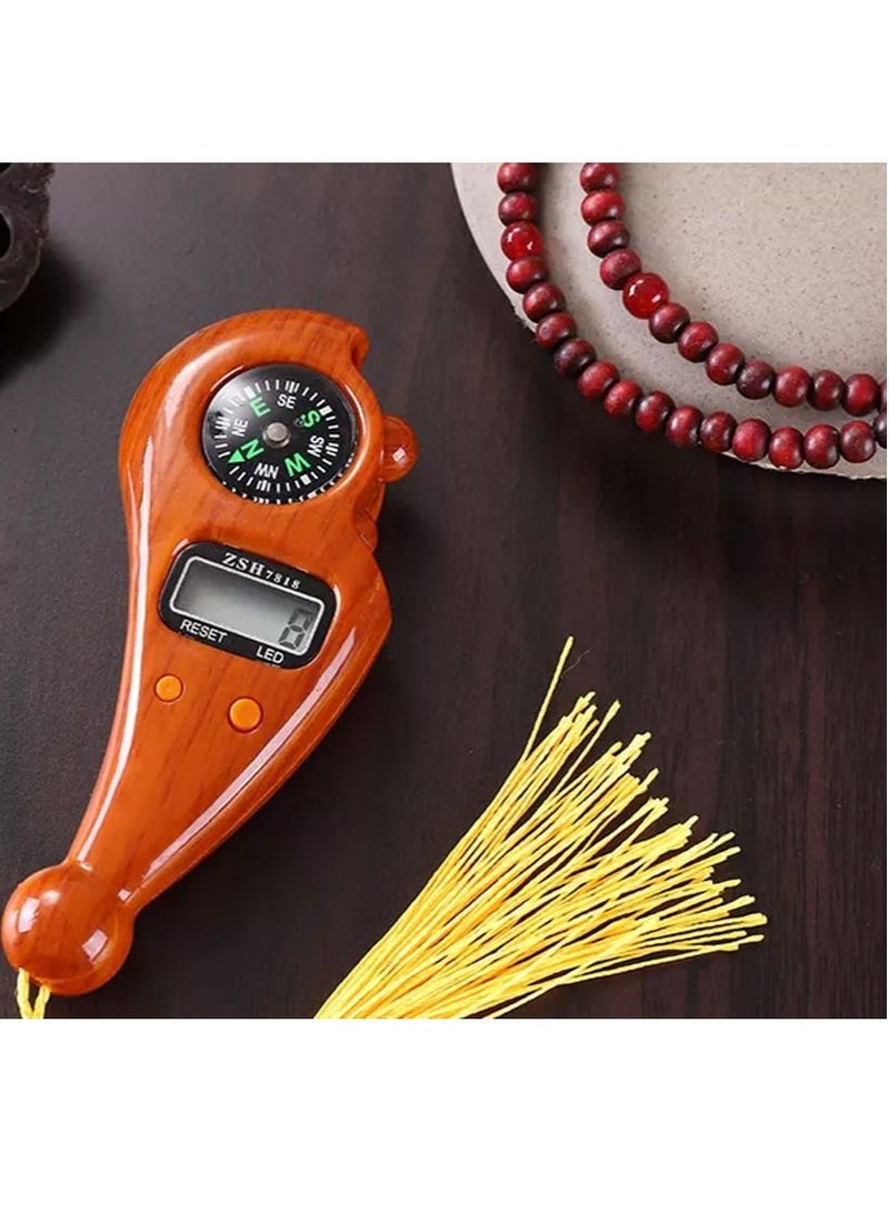 DubaiGallery Tasbih Counter Digital Tally Counter With Compass New Version Muslim Prayer Counter, Rotating Prayer Beads - Image 2