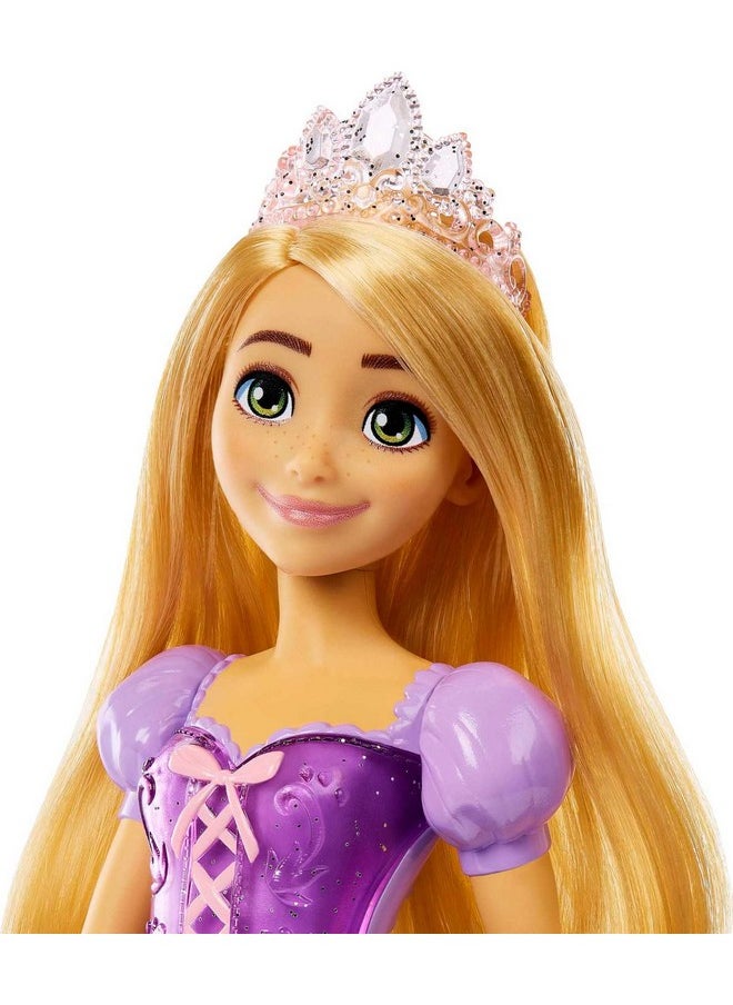 Mattel Games Disney Princess Rapunzel Fashion Doll Sparkling Look With Blonde Hair Blue Eyes & Tiara Accessory  - Image 4