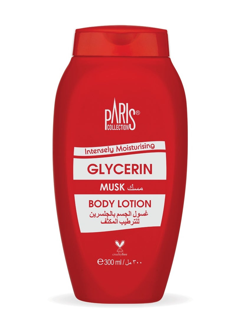 Paris Collection Glycerin Musk Body Lotion Unisex 300ml - Image 1