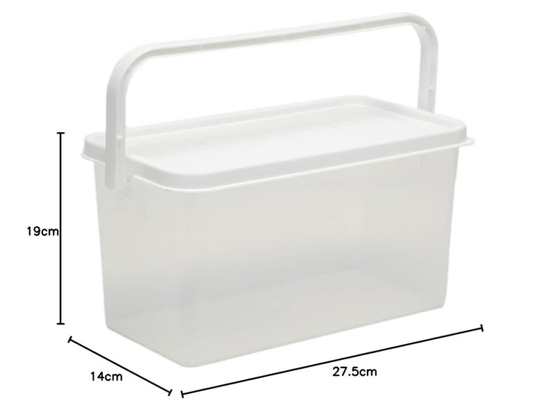 Gluman Polypropylene Pick N Carry Multipurpose Storage Box With Lid 33 Litre 100 Food Grade Dishwasher Safe Freezer Safe Recyclable WhitePack of 2 - Image 5