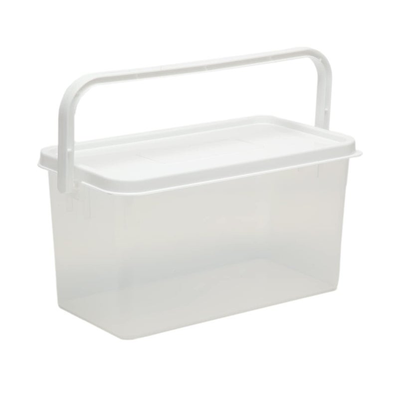 Gluman Polypropylene Pick N Carry Multipurpose Storage Box With Lid 33 Litre 100 Food Grade Dishwasher Safe Freezer Safe Recyclable WhitePack of 2 - Image 3