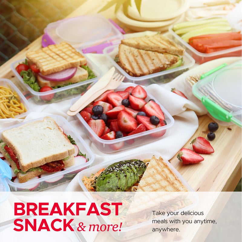 Tafura Sandwich Containers (3 Pack) Sandwich Box | Lunch Containers | Sandwich Containers for Lunch Boxes | Reusable Sandwich Holder, BPA Free (Black) - Image 3