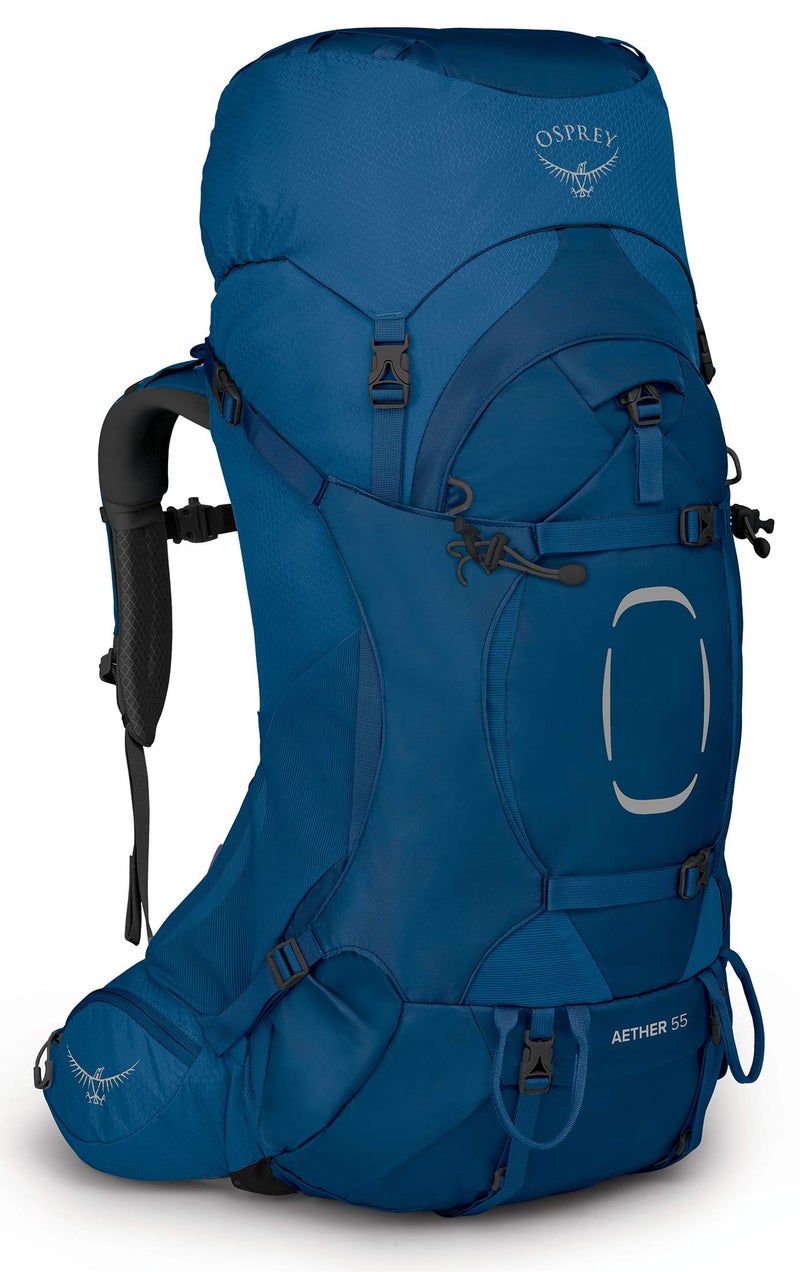 OSPREY Osprey Aether 55 Men's Backpacking Pack Deep Water Blue - L/XL  - Image 1