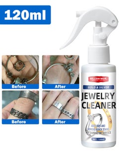 WILLIAM WEIR 120ml Jewelry Cleaner for Jewelry Watch Rust Cleaner Spray Anti Tarnish Quick Jewelry Cleaning Spray Jewelry Cleaner Solution Liquid  - Image 1
