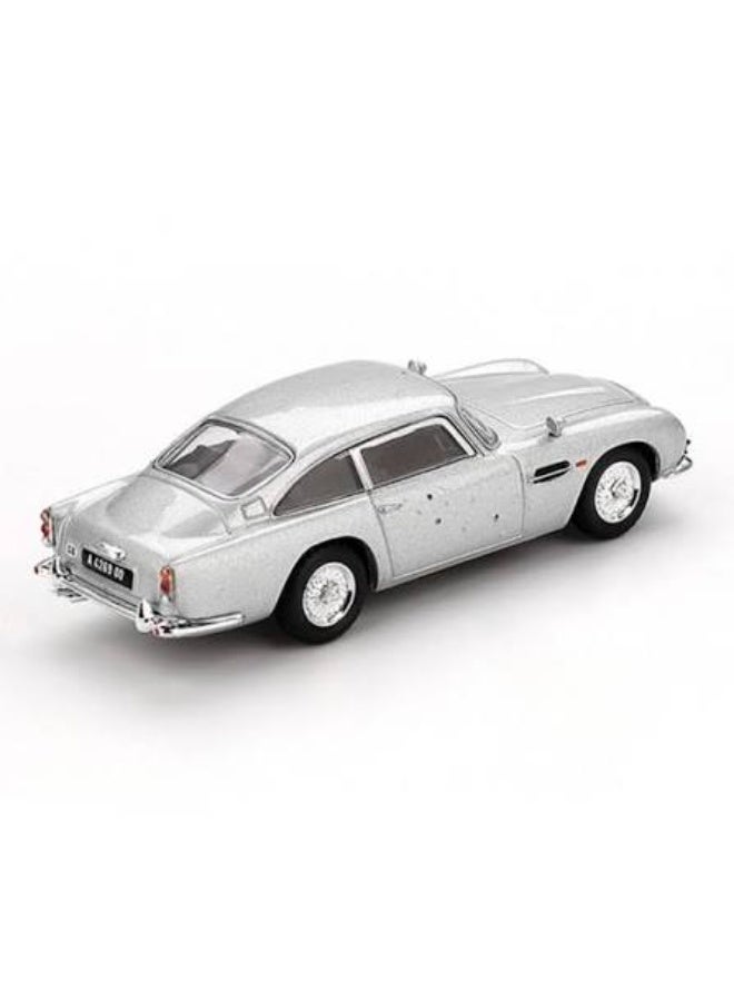 Mini GT Models سيارة موديل مصبوب MINI GT 1:64 أستون مارتن DB5 جيمس بوند 007 سكاي فال فضي ميتاليك - Image 1
