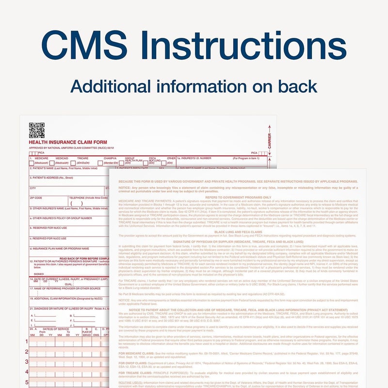 TOPS 50126RV Centers for Medicare and Medicaid Services Forms, 8 1/2 x 11 (Pack of 500 Forms) - Image 5