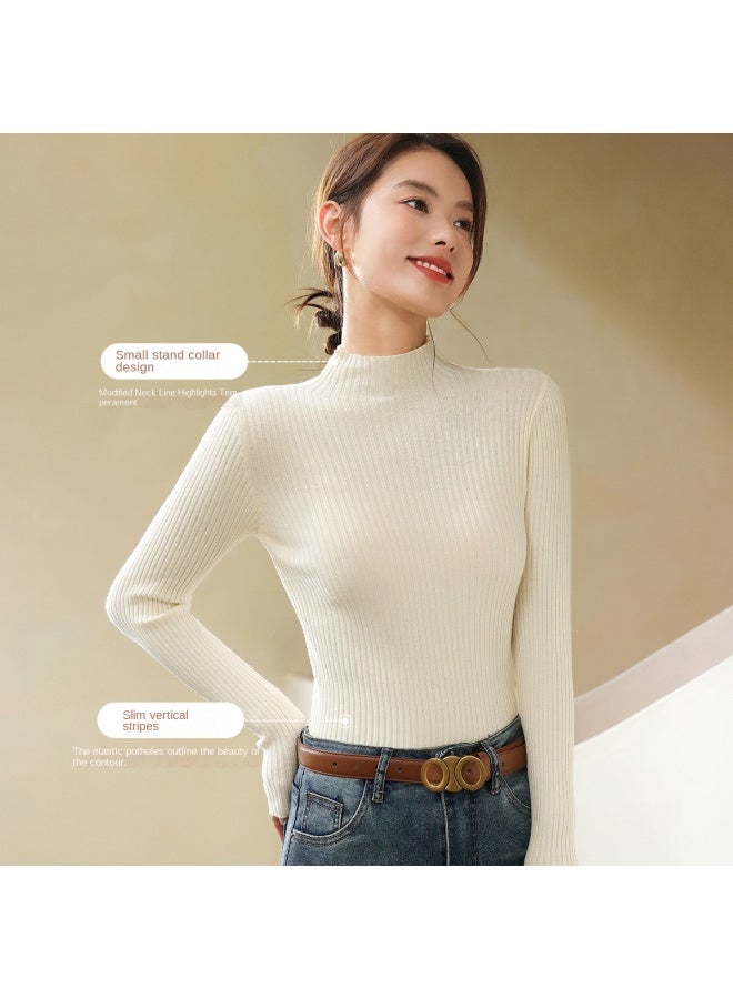 Baleno Autumn Fashion Small Stand Collar Base Shirt Women Comfortable Versatile Slimming Long Sleeve Top High-end Wearable Outerwear - Image 3