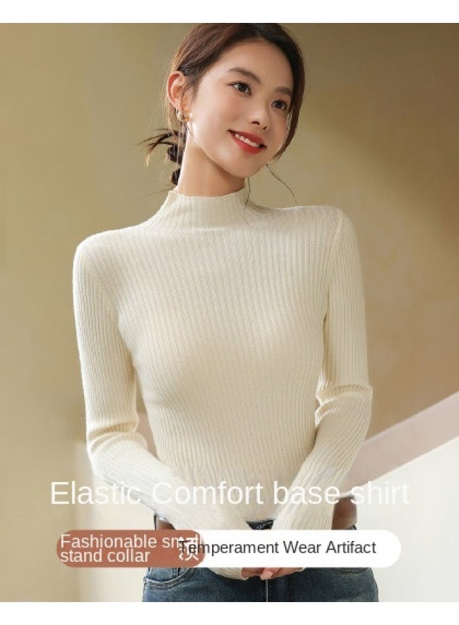Baleno Autumn Fashion Small Stand Collar Base Shirt Women Comfortable Versatile Slimming Long Sleeve Top High-end Wearable Outerwear - Image 1