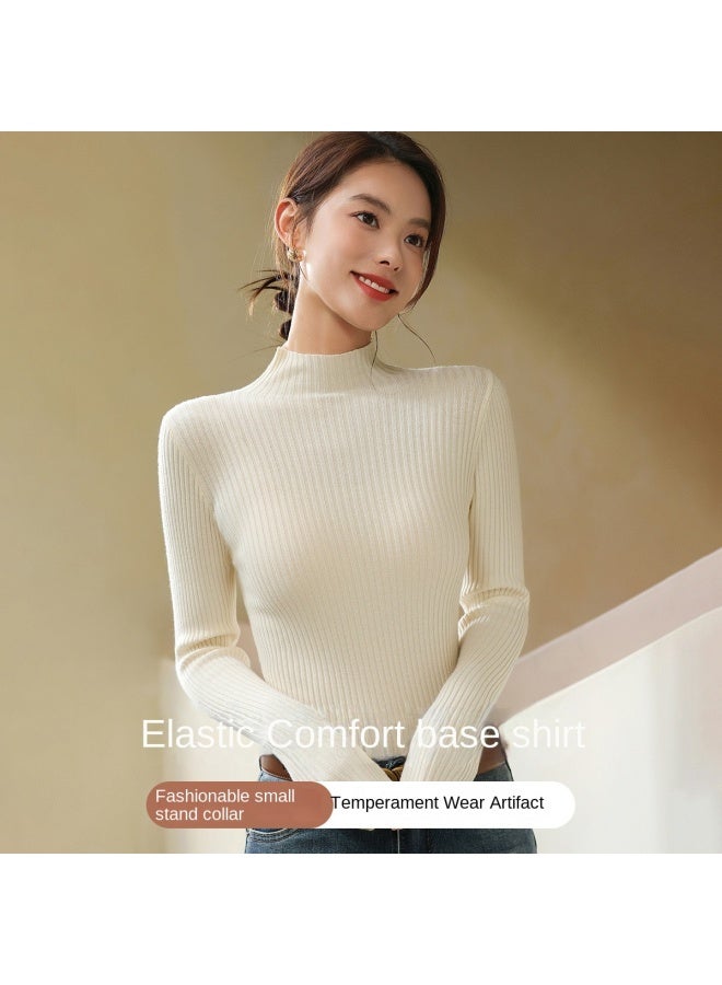 Baleno Autumn Fashion Small Stand Collar Base Shirt Women Comfortable Versatile Slimming Long Sleeve Top High-end Wearable Outerwear - Image 2