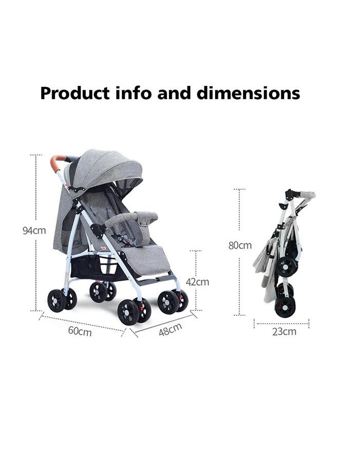 Dreeba - Dreeba One-click Baby Stroller A1 Grey - Image 1