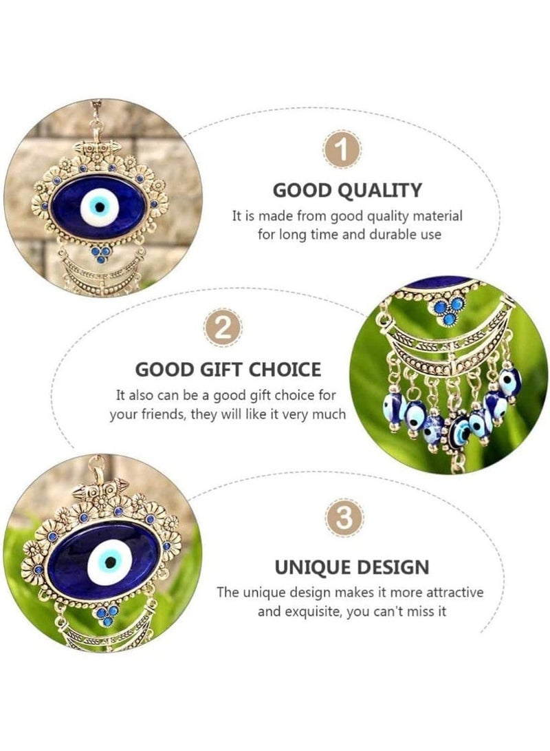 Turkish Blue Evil Eye, Protective Wall Hanging Decoration, Home Protection Charm with Keychain, Lucky Evil Eye, for Eye Keychain Ornaments, Amulet Ornament, Blue - Image 4