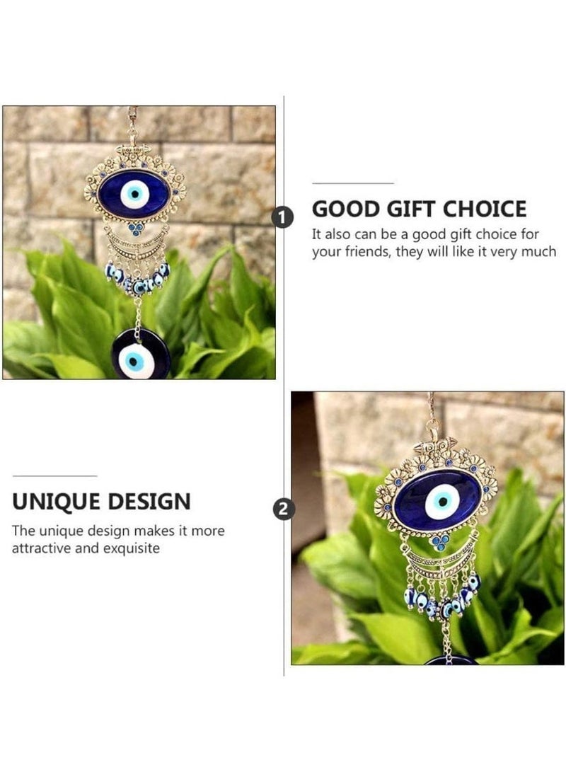Turkish Blue Evil Eye, Protective Wall Hanging Decoration, Home Protection Charm with Keychain, Lucky Evil Eye, for Eye Keychain Ornaments, Amulet Ornament, Blue - Image 5
