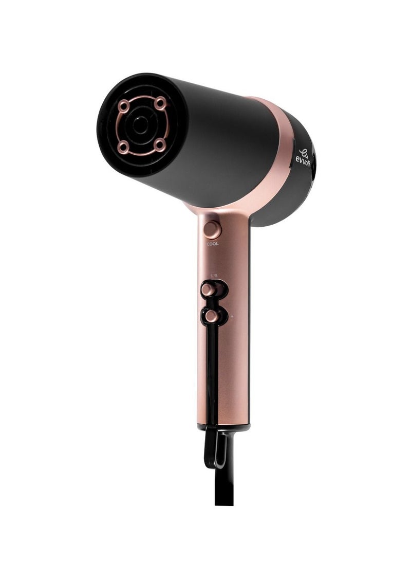 evvoli Hair Dryer 2300W, Powerful DC Motor Fast Drying Hair Dryer with 2 Speeds & 3 Heating Setting, Cool Shot, Ions Jet, EVHC-HD2300R