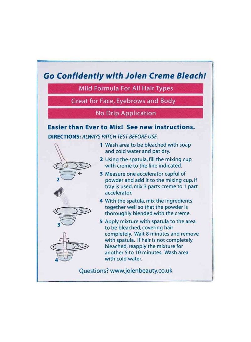 Jolen Cream Bleach 30ml - Mild Formula to Gently and Effective  Lighten Dark Hair with Aloe Vera - Image 2