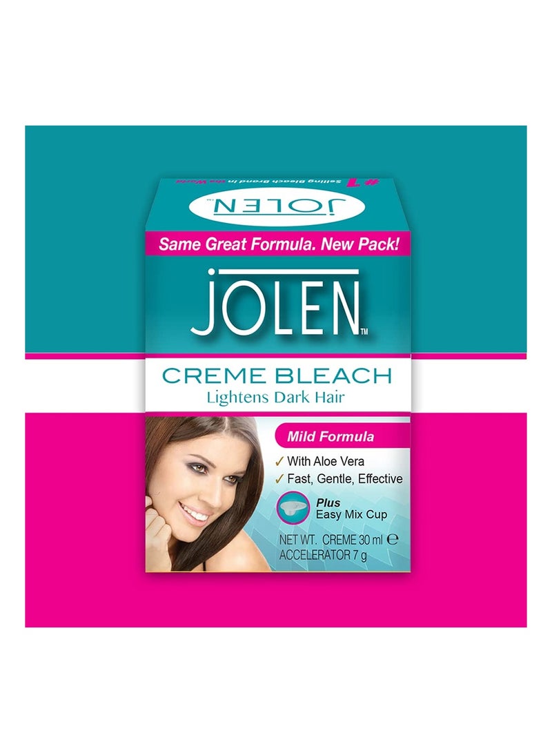 Jolen Cream Bleach 30ml - Mild Formula to Gently and Effective  Lighten Dark Hair with Aloe Vera - Image 5