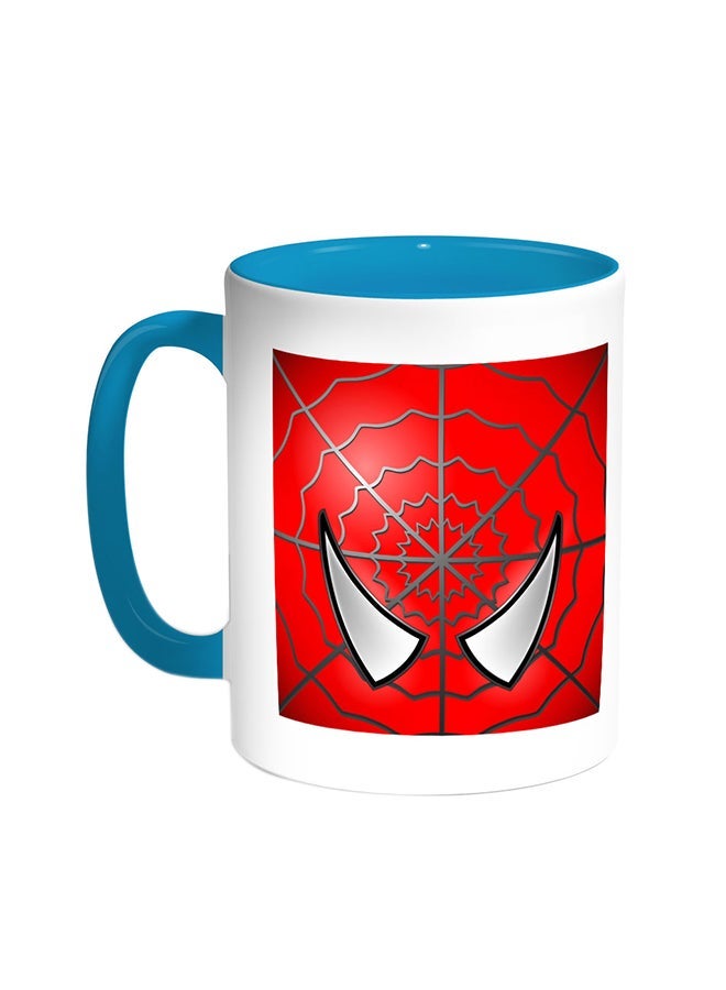 RYN Spiderman Printed Coffee Mug Turquoise/White 11ounce