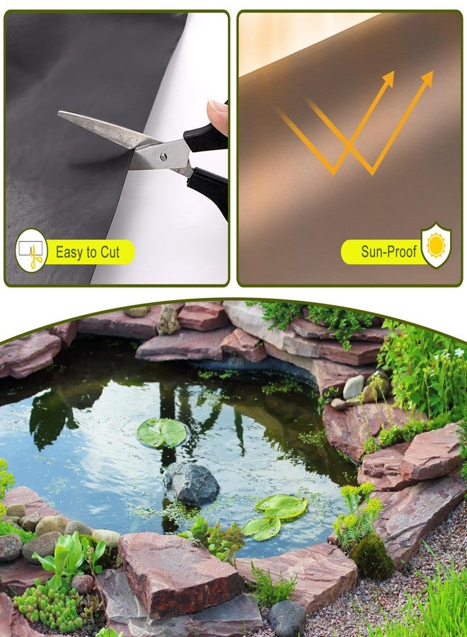 Froidesente 7 x 10 FT Pond Liner, 20 Mil Pond Liners for Outdoor Ponds, HDPE Pond Liner Preformed Easy Cutting Puncture Resistant, Pond Liners for Water Garden Fountain Waterfall, Koi Fish Aquaculture Pond - Image 5