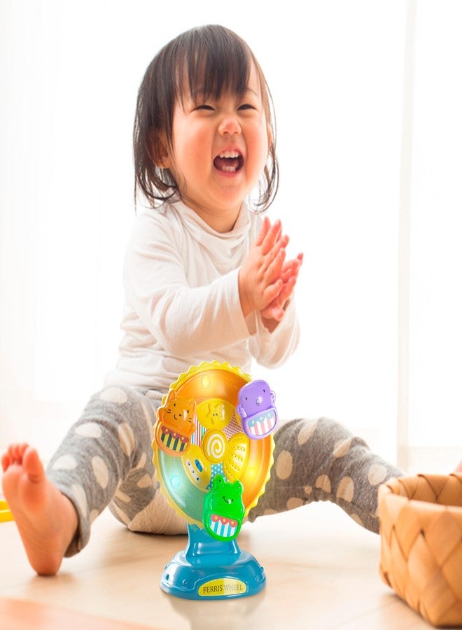 Lollipop مصباح لوليبوب المذهل بالأضواء والأصوات: اكتشف لعبة عجلة فيريس - لعبة موسيقية دوارة مع كوب شفط للأطفال والرضع، لعبة مثالية لكرسي الطعام للأطفال الصغار - Image 3