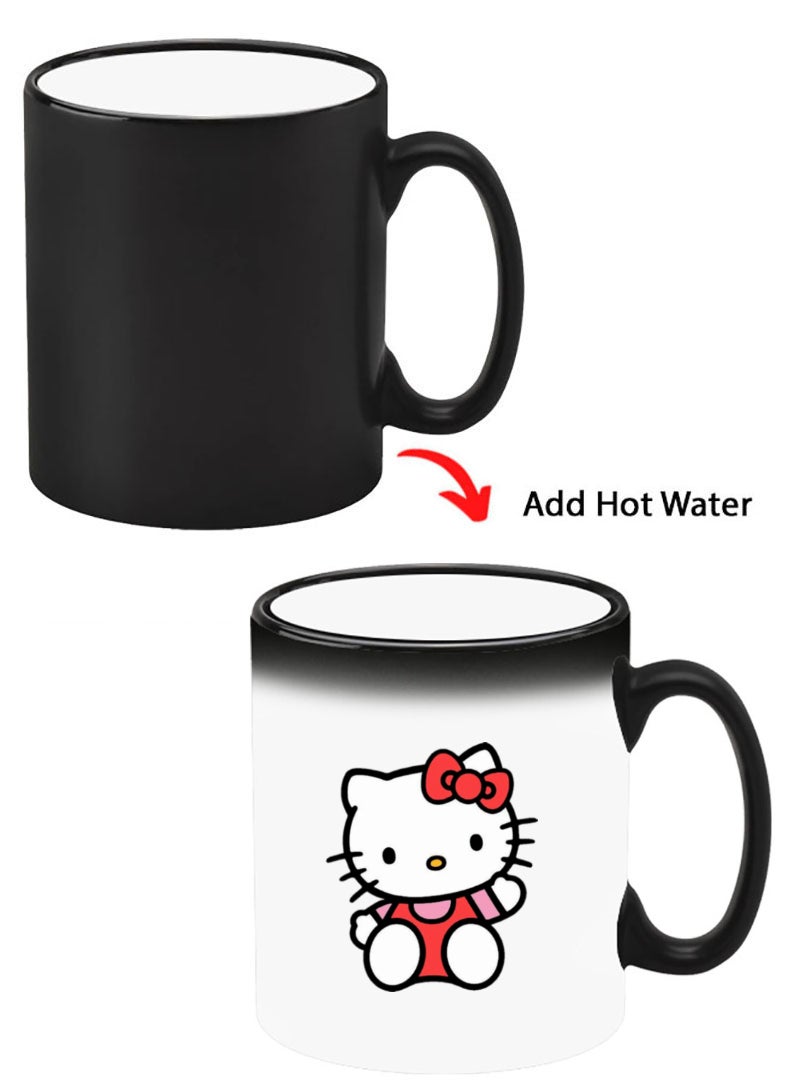 Theodor Color Changing Heat Sensitive Ceramic Mug, Image Revealed When HOT Liquid is Added! Hello Kitty Sitting - Image 1