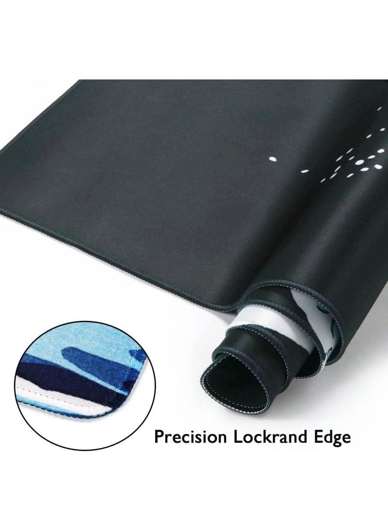 Y&D - Sea Wave Pattern For Esports Games Gaming Mouse Pad Extended Large Mat Desk Pad Stitched Edges Mousepad Long Mouse Pad And Non-Slip Rubber Base Mice Pad 800X300X4mm - Image 1