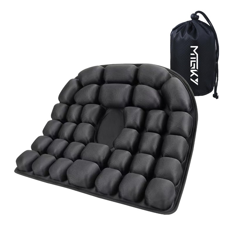 MTGKY Upgrade Travel Seat Cushion for Airplane,Portable&Adjustable Air Seat Cushion,Coccyx Tailbone Pain Relief Chair Pad,Inflatable Cushion for Wheelchair, Travel,Driving,Office Work - Image 1