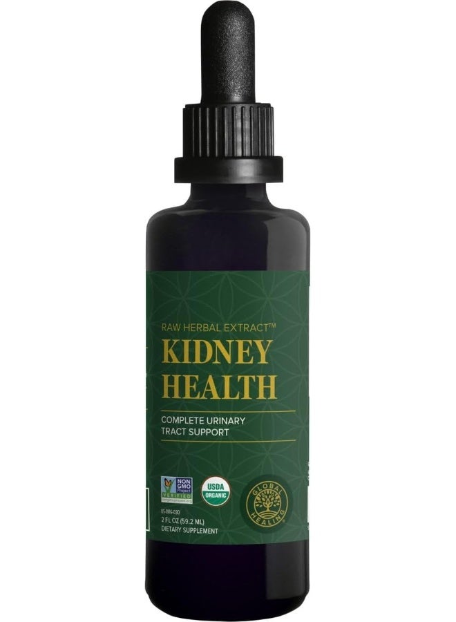 global healing center USDA Organic Kidney Health with Cranberry & Hydrangea - Kidney Cleanse Liquid Supplement & Stones Dissolver for Urinary Health - Detox & Repair Formula for Bladder Control - 2 Fl Oz - Image 1