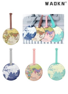 4 Pcs World Map Luggage Tags: Uniquely Designed Travel Accessories for Backpacks & Suitcases – Elevate Your Journey with Effortless Identification & Enhanced Security