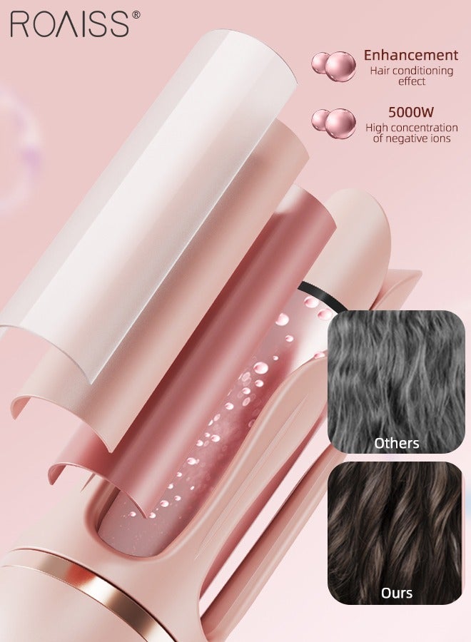 رويس حديد فرد الشعر 2 في 1 وحديد تجعيد الشعر الأوتوماتيكية، حديد تجعيد الشعر 32 مم، 3 سرعات لضبط درجة الحرارة، مناسبة لجميع أنواع الشعر، تسخين سريع، مضادة للتشابك، حديد تجعيد الشعر لتجعيدات تدوم طويلاً. - Image 2