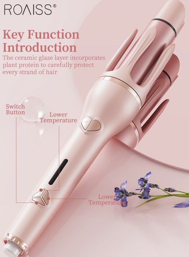 رويس حديد فرد الشعر 2 في 1 وحديد تجعيد الشعر الأوتوماتيكية، حديد تجعيد الشعر 32 مم، 3 سرعات لضبط درجة الحرارة، مناسبة لجميع أنواع الشعر، تسخين سريع، مضادة للتشابك، حديد تجعيد الشعر لتجعيدات تدوم طويلاً. - Image 5