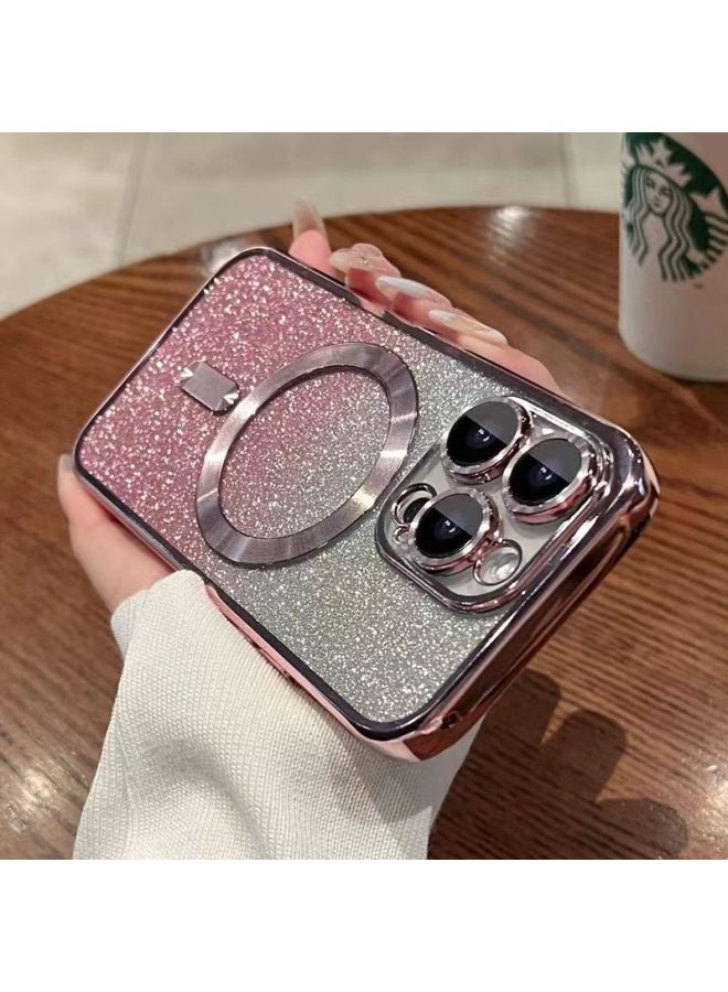 Suitable For Iphone17 Mobile Phone Case Glitter Electroplating Magnetic Magsafe Lens Film Apple 16 Soft Shell 15 Sheath X