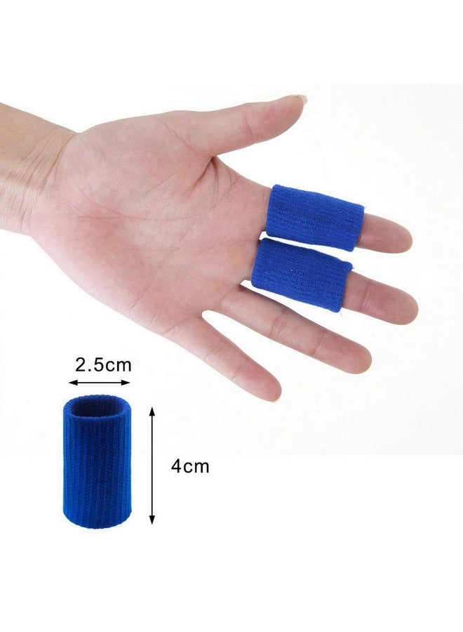 Cute critters 10pcs Finger Sleeves Protectors Thumb Brace Support Elastic Compression Protector for Relieving Pain, Arthritis,Trigger Finger, Sports (Blue) - Image 5