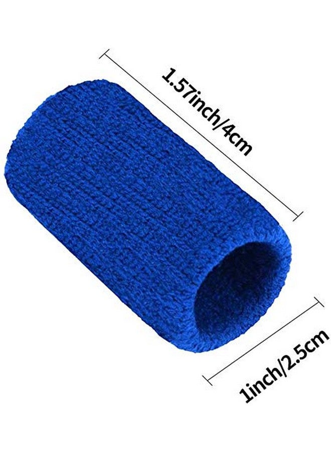 Cute critters 10pcs Finger Sleeves Protectors Thumb Brace Support Elastic Compression Protector for Relieving Pain, Arthritis,Trigger Finger, Sports (Blue) - Image 2