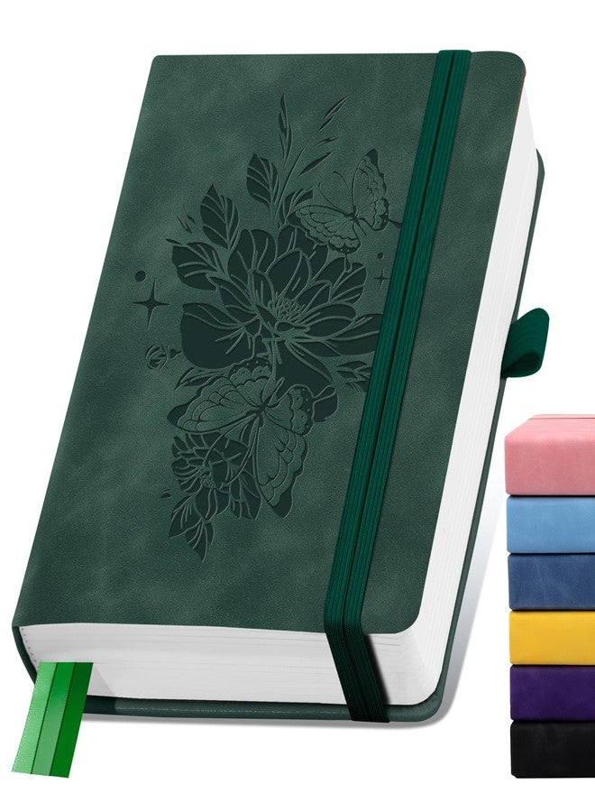 ALKALO Lined Journal Notebook 365 Pages, A5 Leather Journals for Writing Women & Men, Hardcover Notebook with 100GSM Thick Paper, Daily Journal Notebook for Travel, Work, School, Note Taking, College Ruled - Image 1